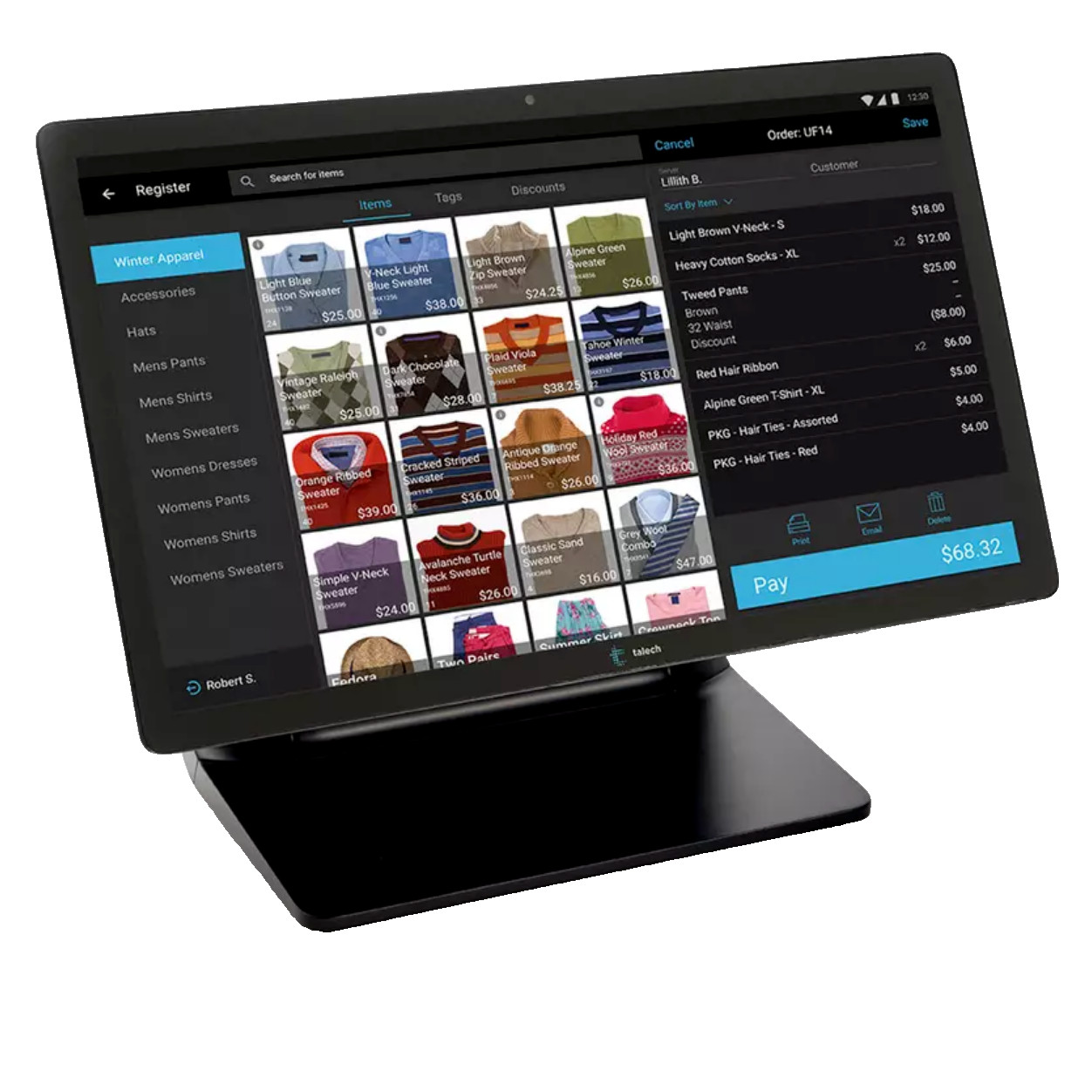 ELO Talech POS Terminal 15" Touch All-in-One Cash Register ESY15I1 2UWD E966678