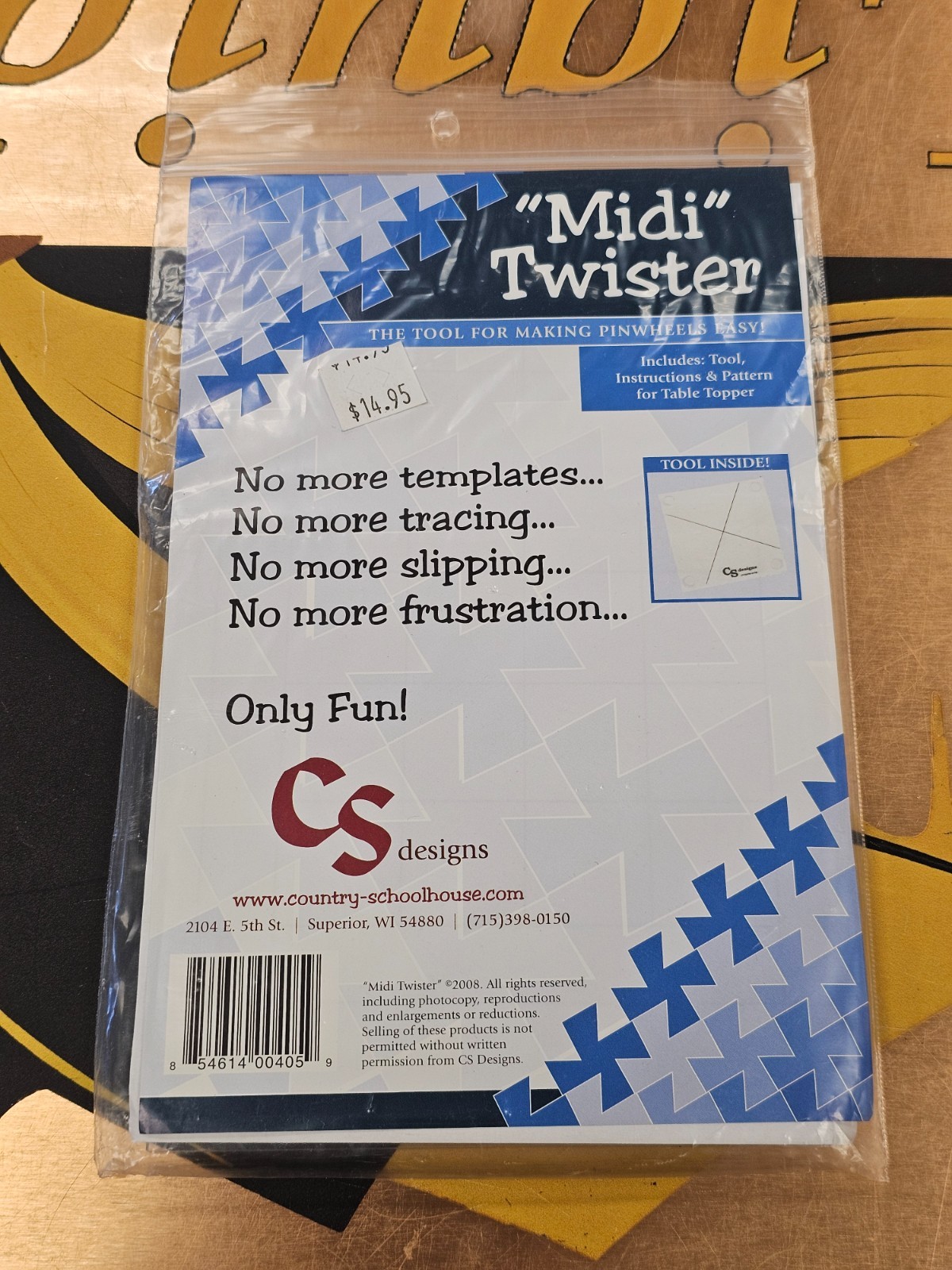 Midi Twister Tool Quilt Template by Marsha Bergren for Twister Sisters