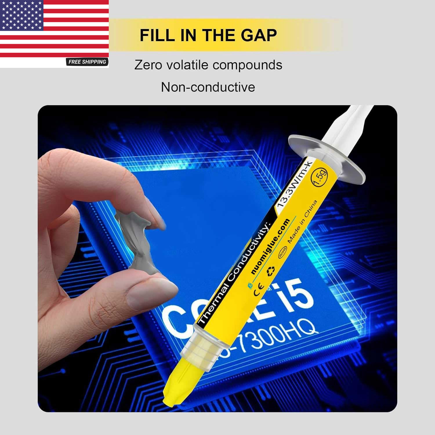 Thermal Paste 40G Carbon-Based High Performance Thermal Compound Paste for Ic/Pr