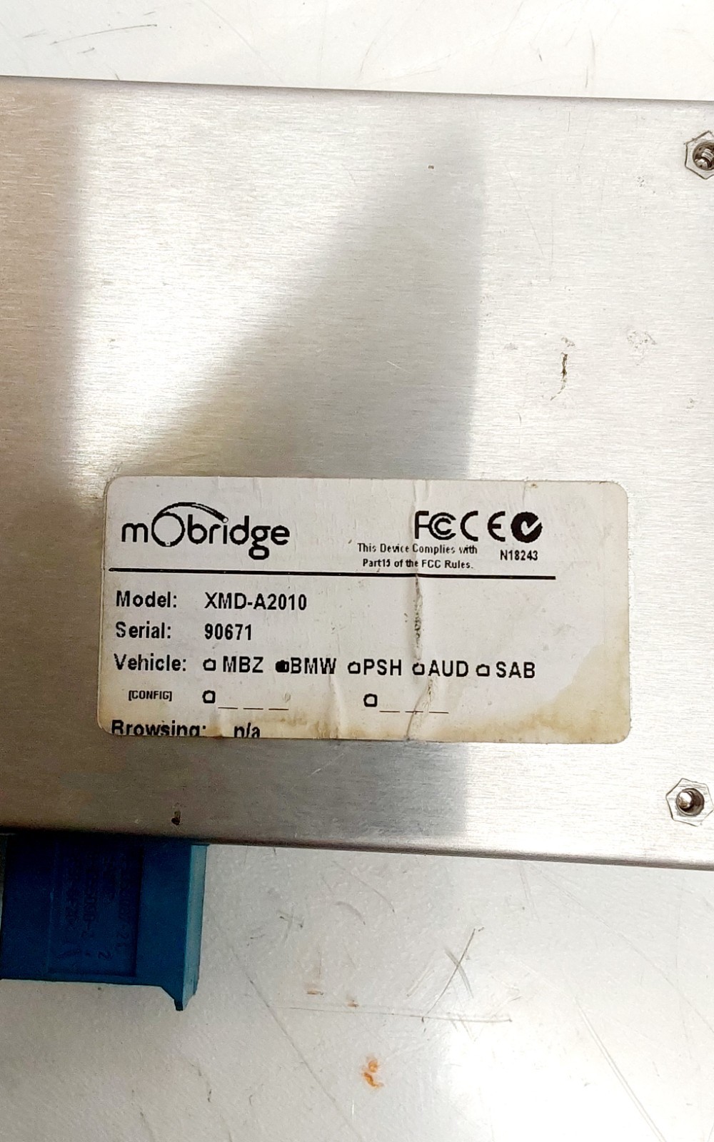 2008 BMW 328i Mobridge Satellite Interface XMD-A2010 / XMD1000