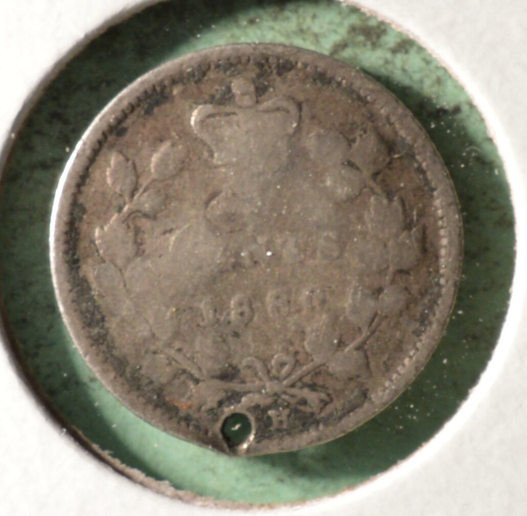 1880H  - Canada Silver Five Cents - INV#B-299