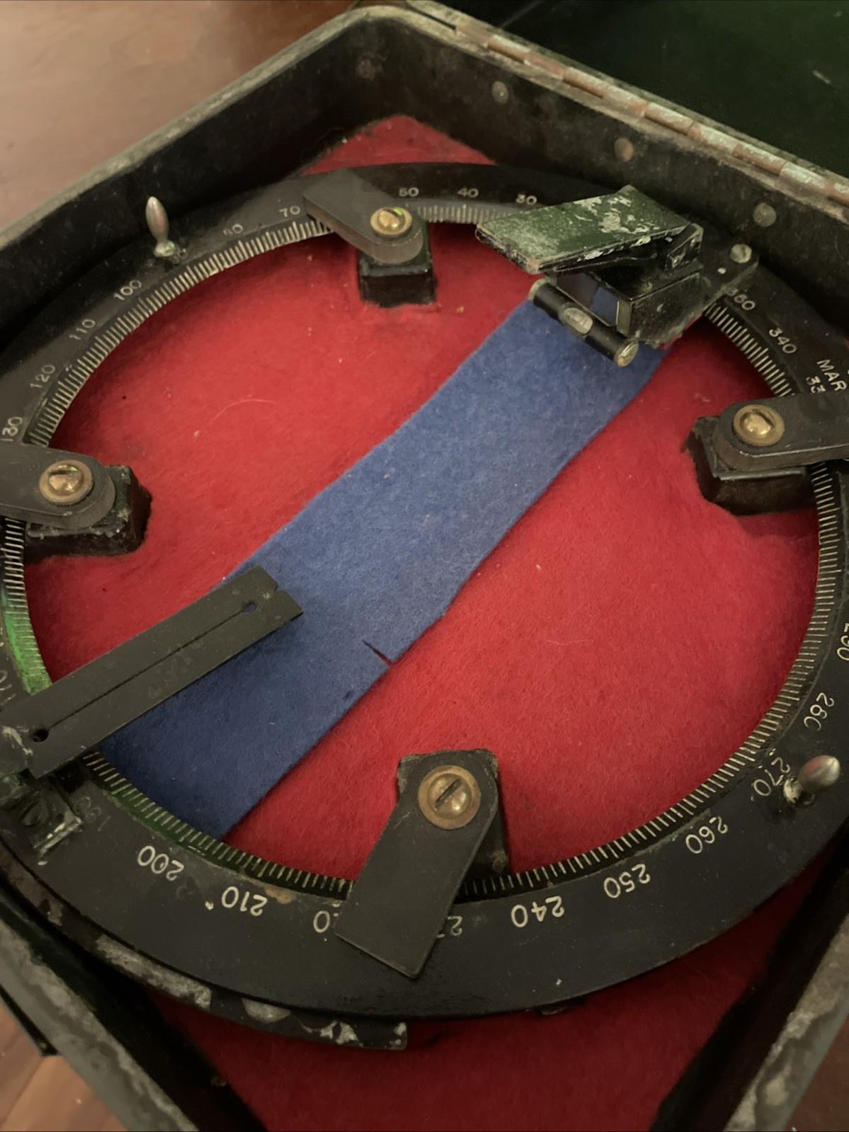 US Navy Bureau Of Ships Mark I Mod 2 Azimuth Circle WWII 1941 Nautical Tool Rare