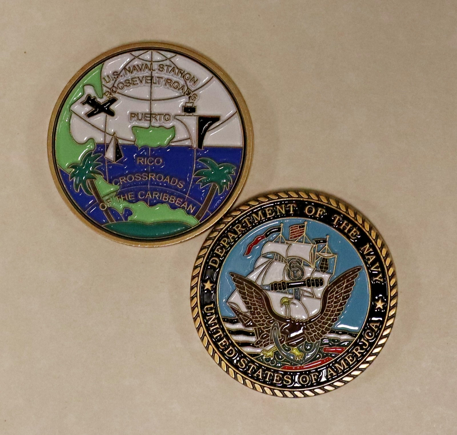 ROOSEVELT ROADS Puerto Rico Naval Air Station Navy Challenge Coin