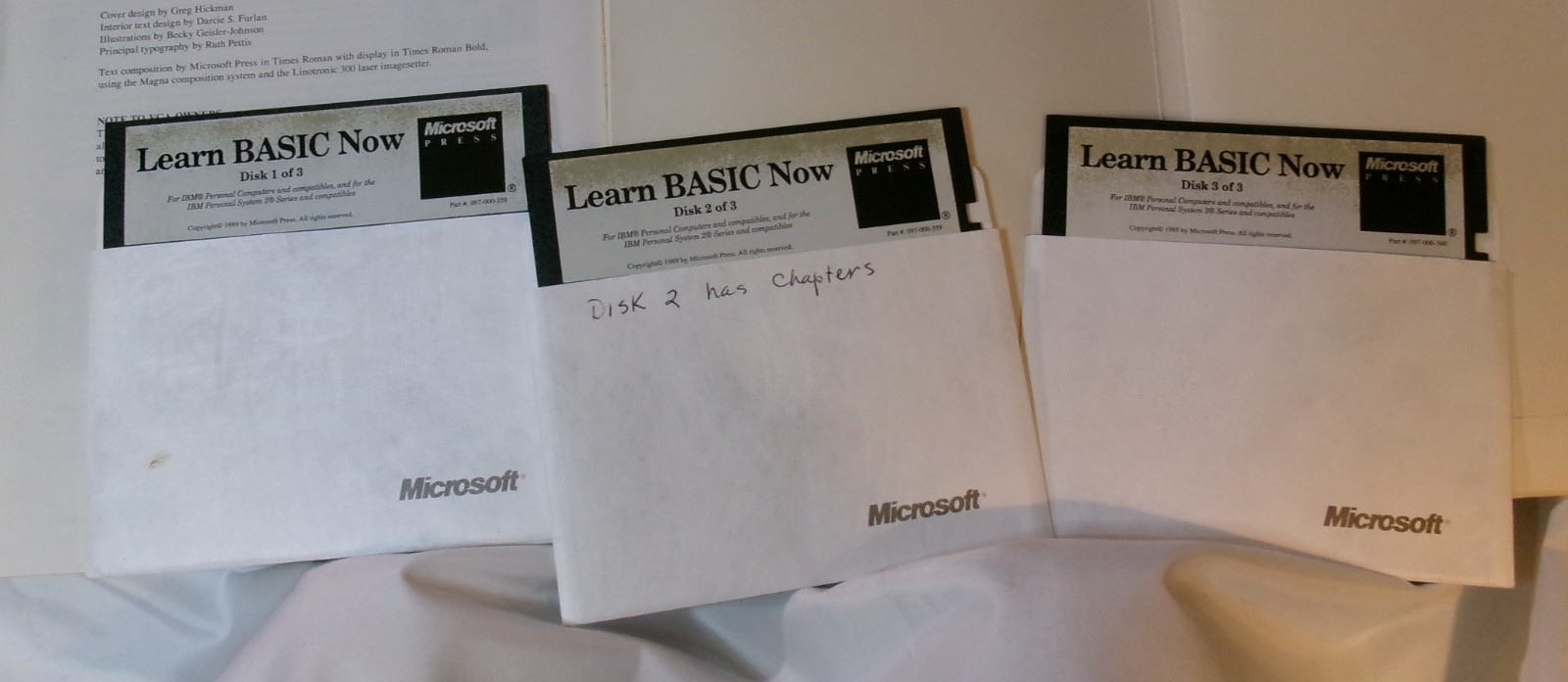 Learn Basic Now by Halverson and Rygmyr with 5" floppy disks