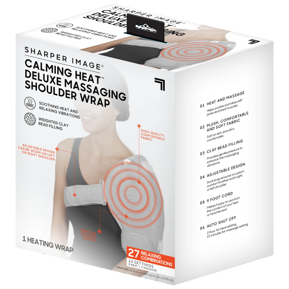 Sharper Image Calming Heat Shoulder Wrap Standard 9-Setting (Overboxed)