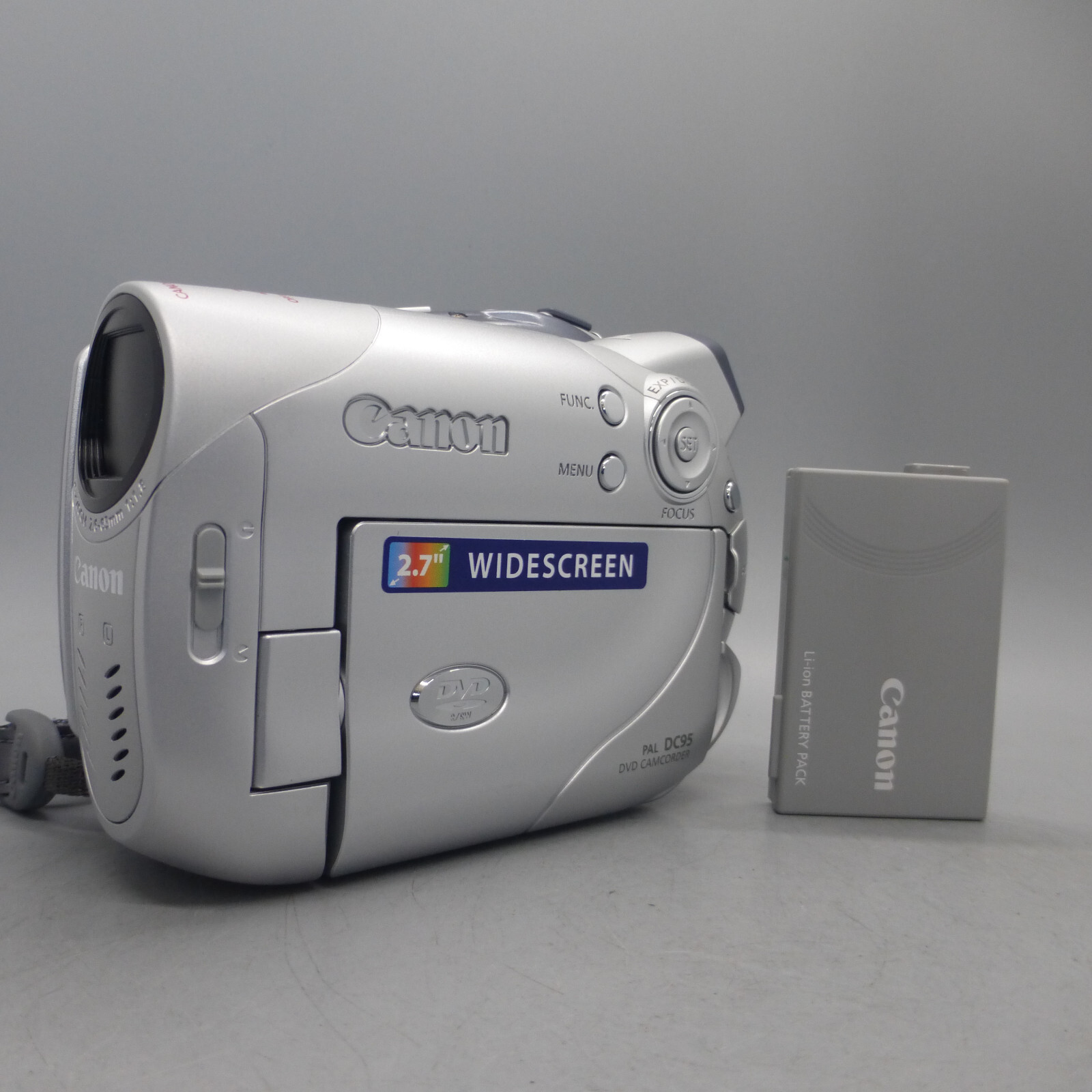 Canon DC95 Handheld DVD-RW Camcorder Silver Tested