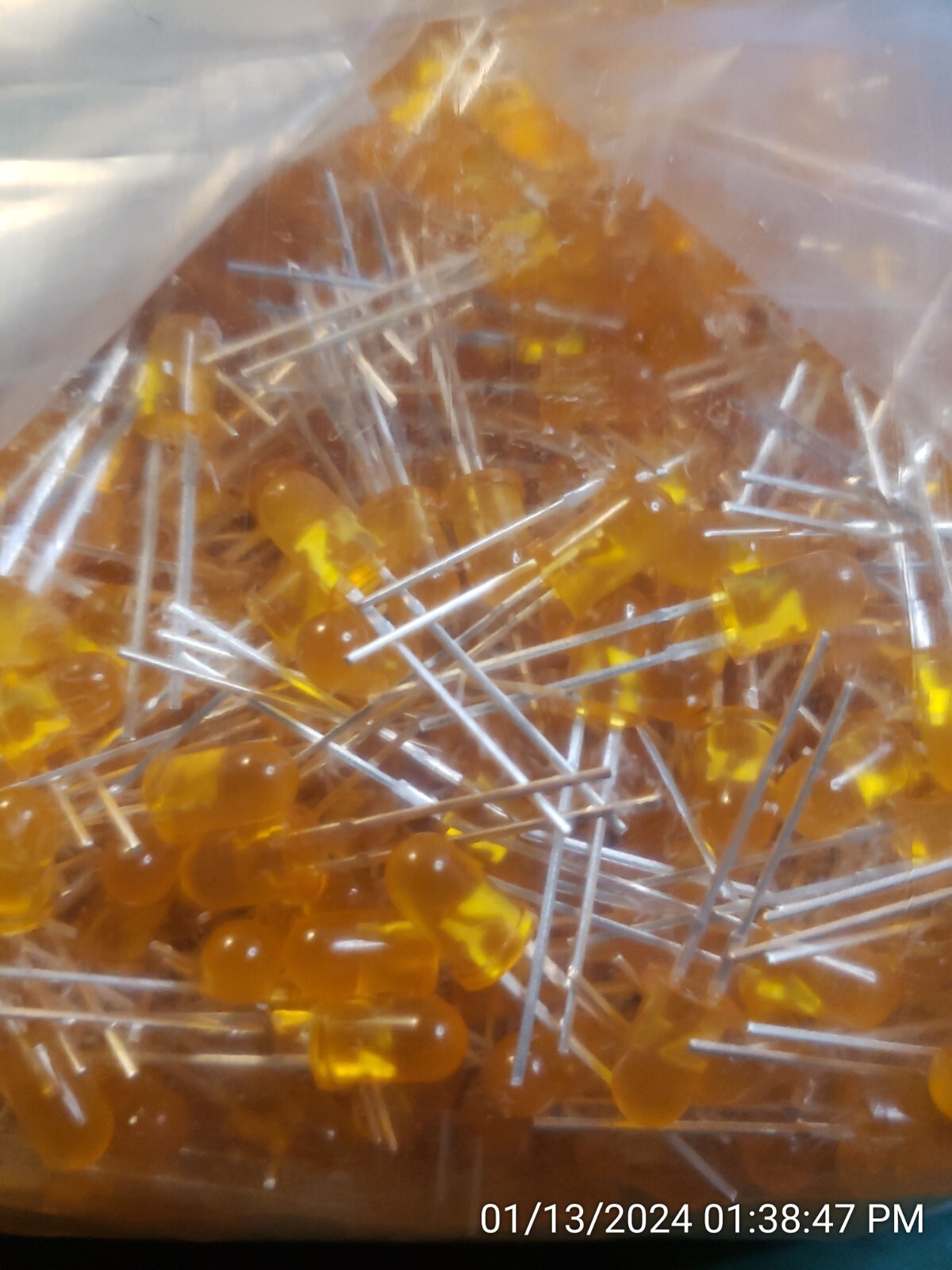 100pc 5mm LED orange Clear Lens, orange Light factory new.....  .....(OSSD)