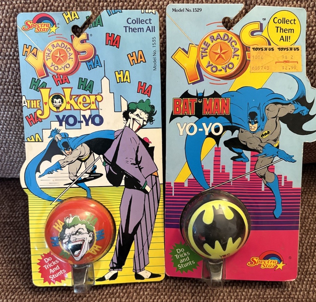 1989 Spectra Star JOKER BATMAN Yo-Yo - The Radical Yo-Yo MIP LOT OF 2