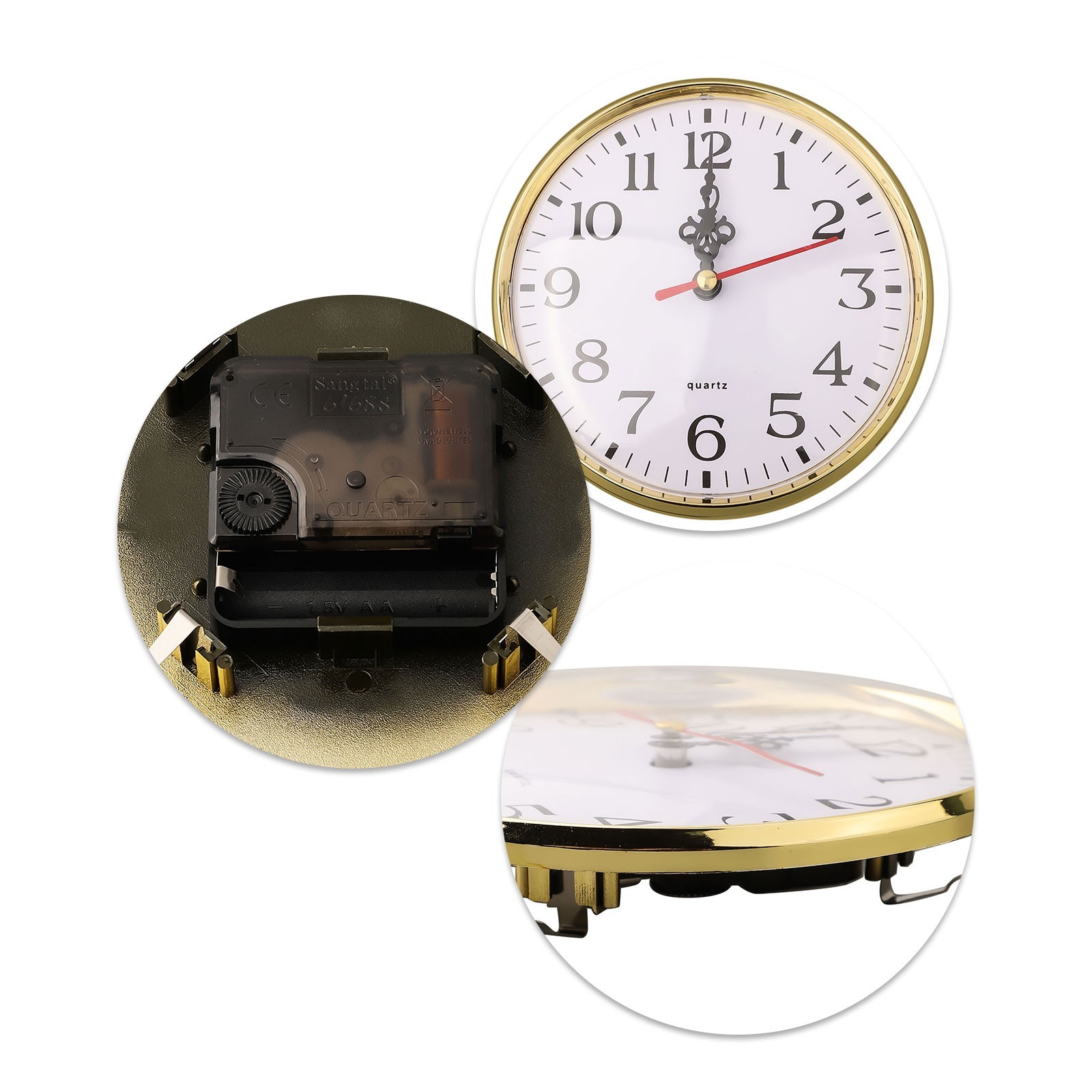 Quartz Clock Insert Suitable for DIY Projects or as a Replacement Part