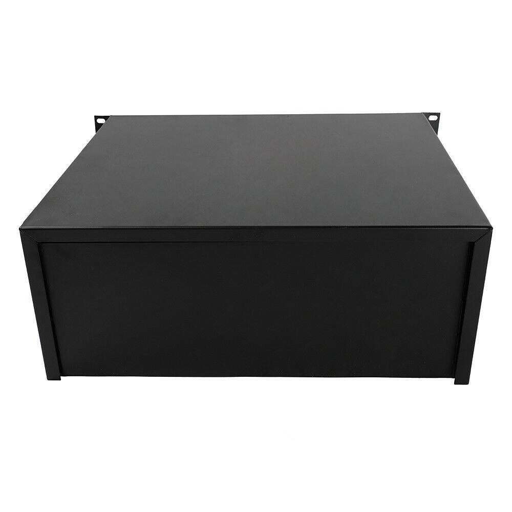 19" 4U Steel Plate Locking Drawer Pro Audio DJ Server Rack Lock Storage Cabinet