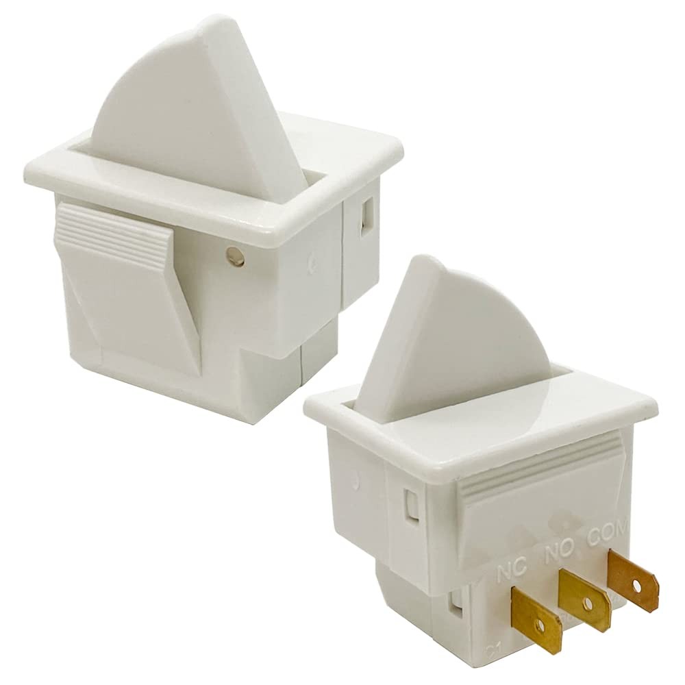 2Pcs Refrigerator Door Light Switch 3Pin Momentary Fridge Switch Compatible w...