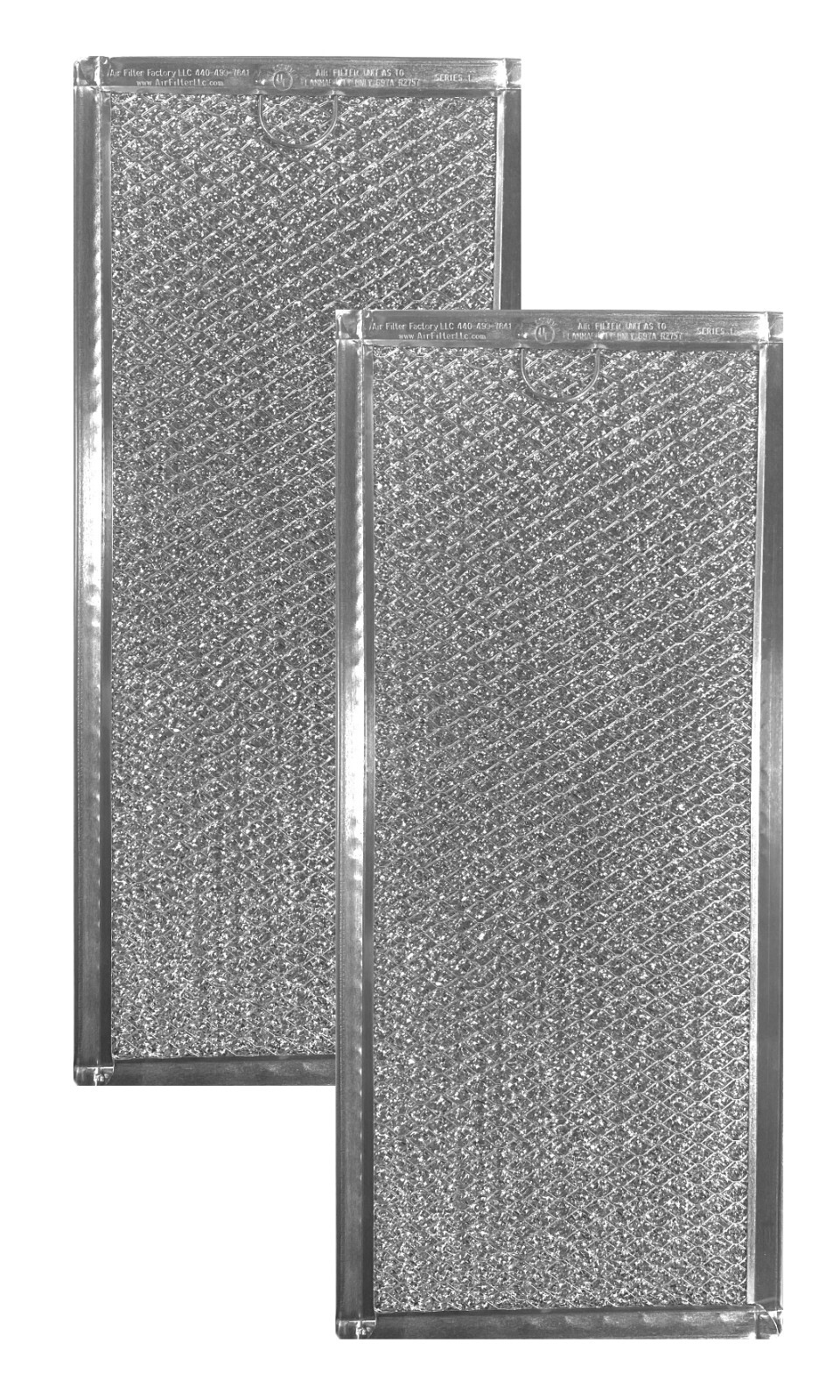 Aluminum Mesh Range Hood Microwave 5-7/8" x 13-3/8" x 3/32" Filter By AFF 2-Pack