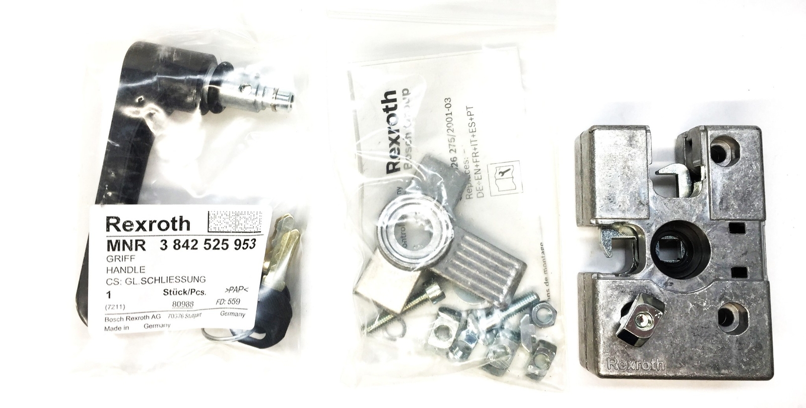 Rexroth Door Lock and Key Assembly 3842525822 NOS