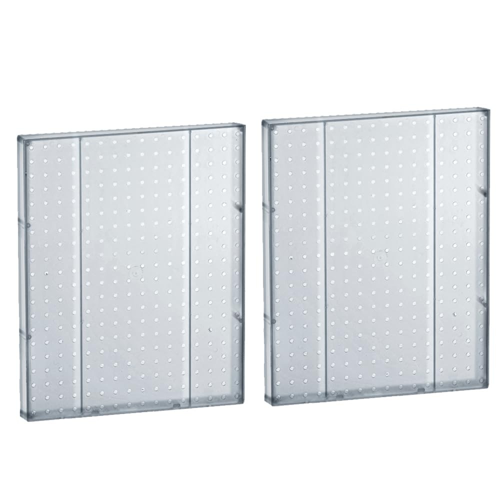 771620CLR Pegboard 1Sided Wall Panel Clear Translucent Organizer Room 2 PCS