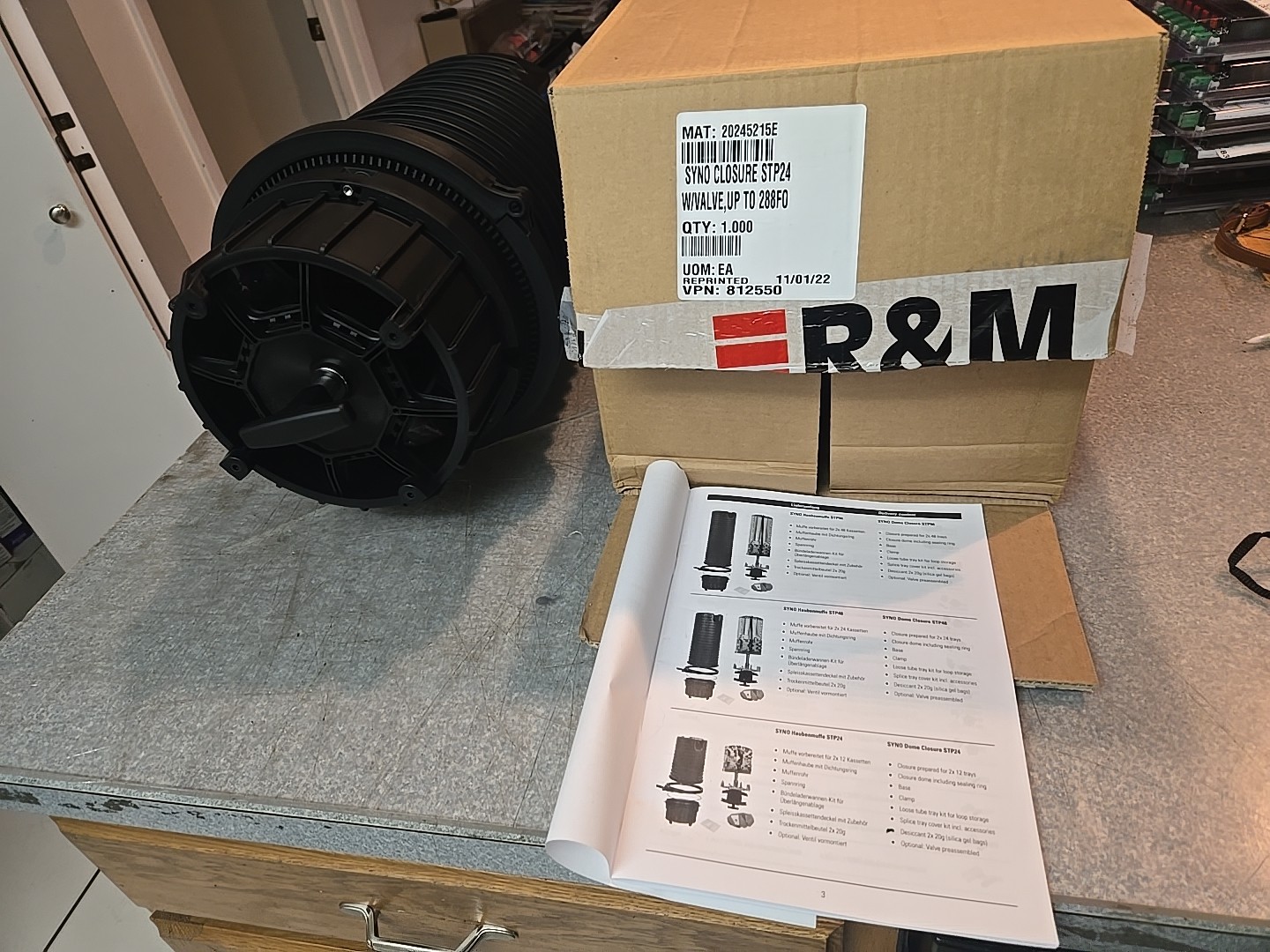 R&M / VPN 812550 / SYNO CLOSURE STP24 W/VALVE, UP TO 288 FO New In Box