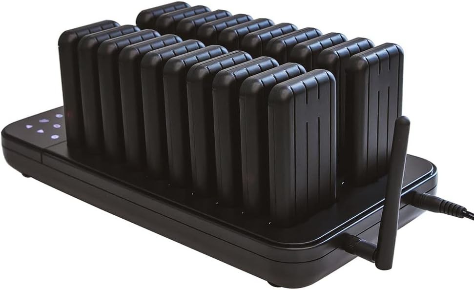 Wireless Restaurant Pager System with 20 Beepers for Efficient Guest Management