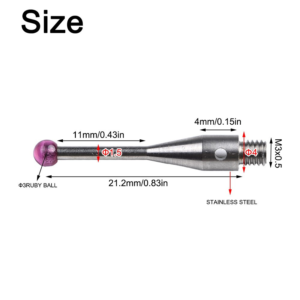 Touch Probe Probe Central Navigation Computer A-5000-3553 CMM Styli 21mm Long