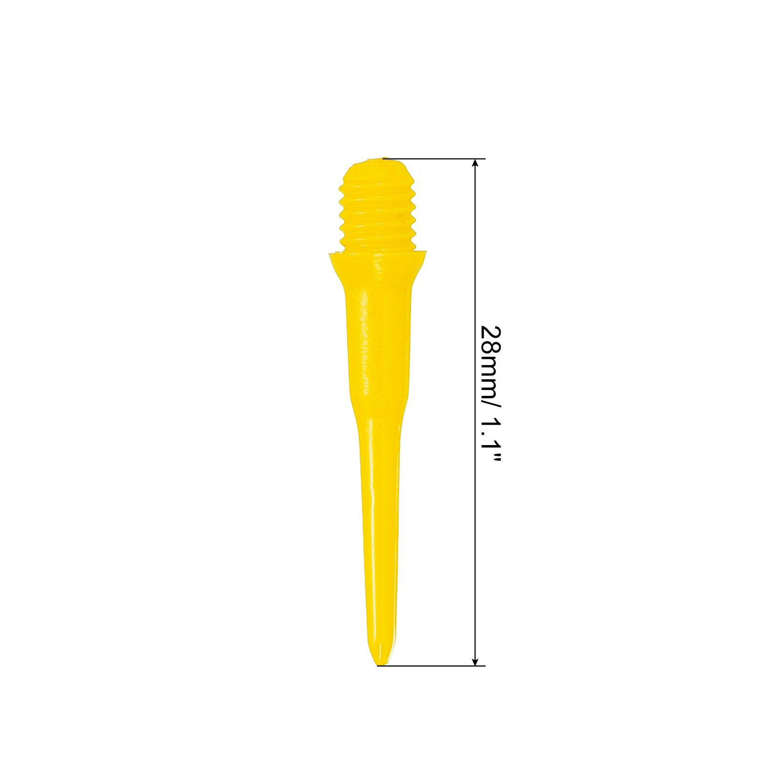 Plastic Dart Tips, 50 Pack 2BA Thread Soft Dart Tips Dart Accessories, Yellow