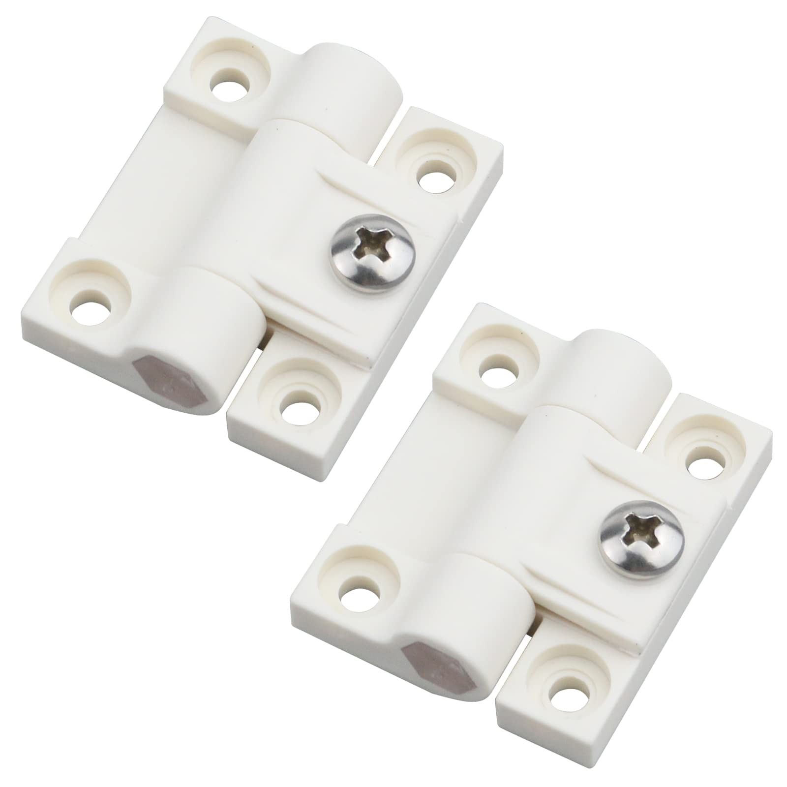 2 PCS 43x36mm Plastic Adjustable Torque Position Hinge E61030120 White