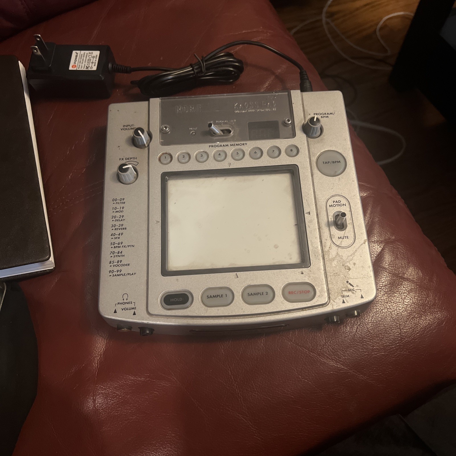 Korg KAOSS PAD KP2 Tabletop Sampler & Sequencer w/ Effects Reverb, RCA, Silver