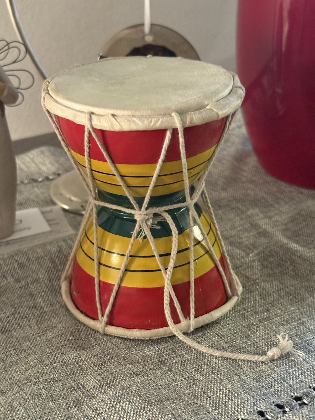 Handcrafted Colorful Djembe Drum with Rope Tuning