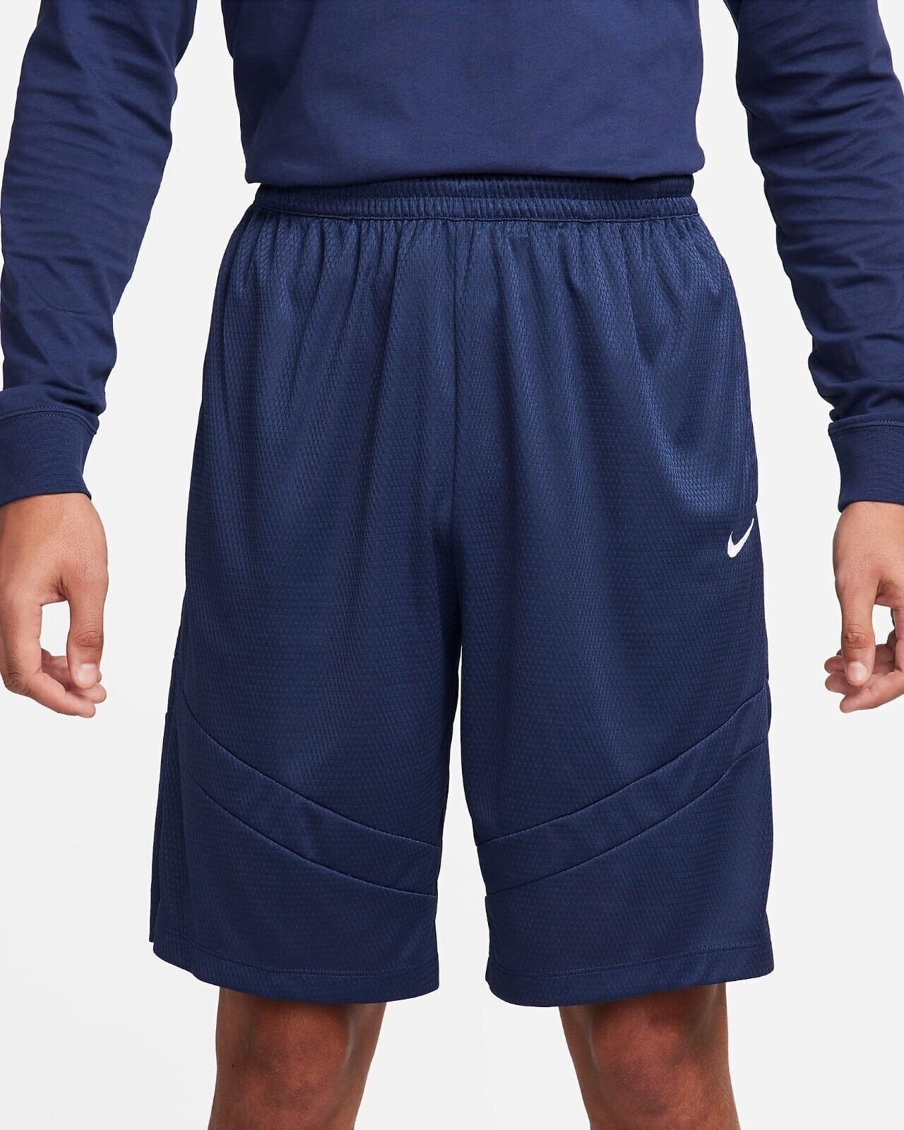 NIKE Mens ICON  Dri-Fit  11 Inch Athletic Shorts Mens DQ5822-413 / Navy Blue