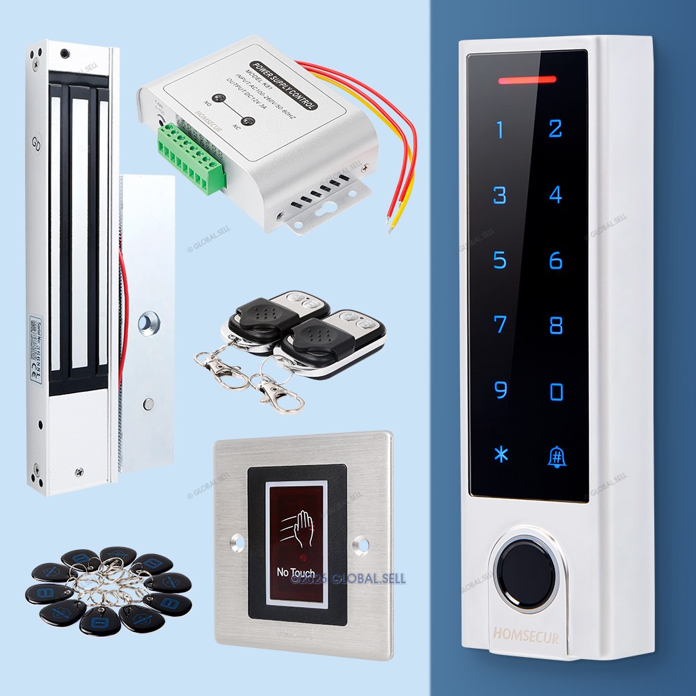 HOMSECUR Weatherproof WIFI Fingerprint RFID Access Control Set Lock APP Unlock
