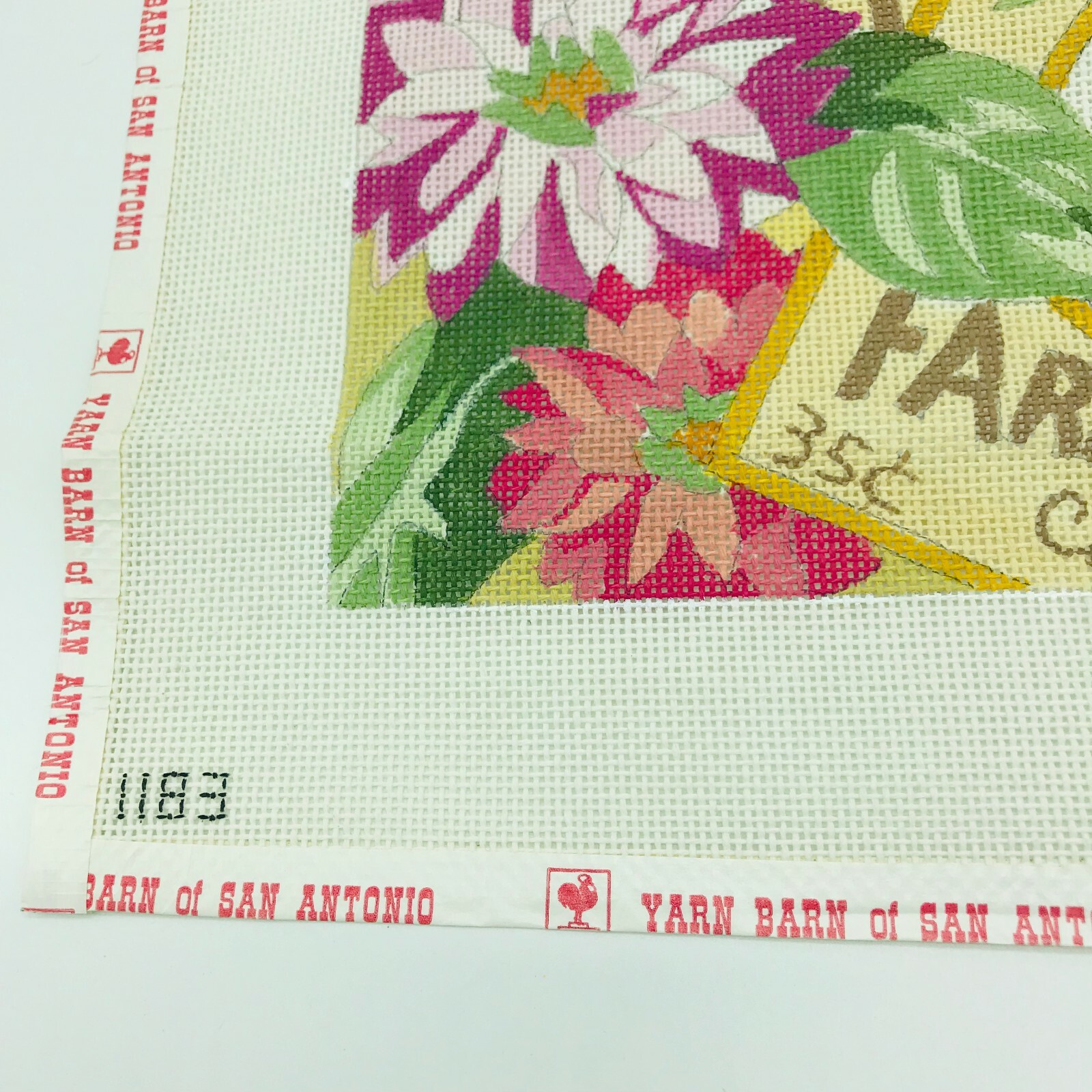 Hand Painted Needlepoint Canvas Seed Packets Flowers Sun Zinnia Morning Glory