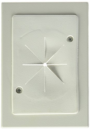 ARLINGTON CE1RP Cable Entry Bracket with Slotted Cover, Non-Metallic, White