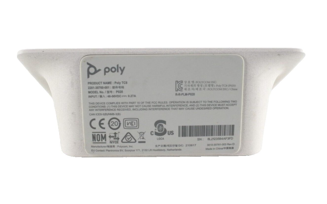 Polycom TC8 P020 8" Touchscreen Display Video Conferencing Controller (CI)