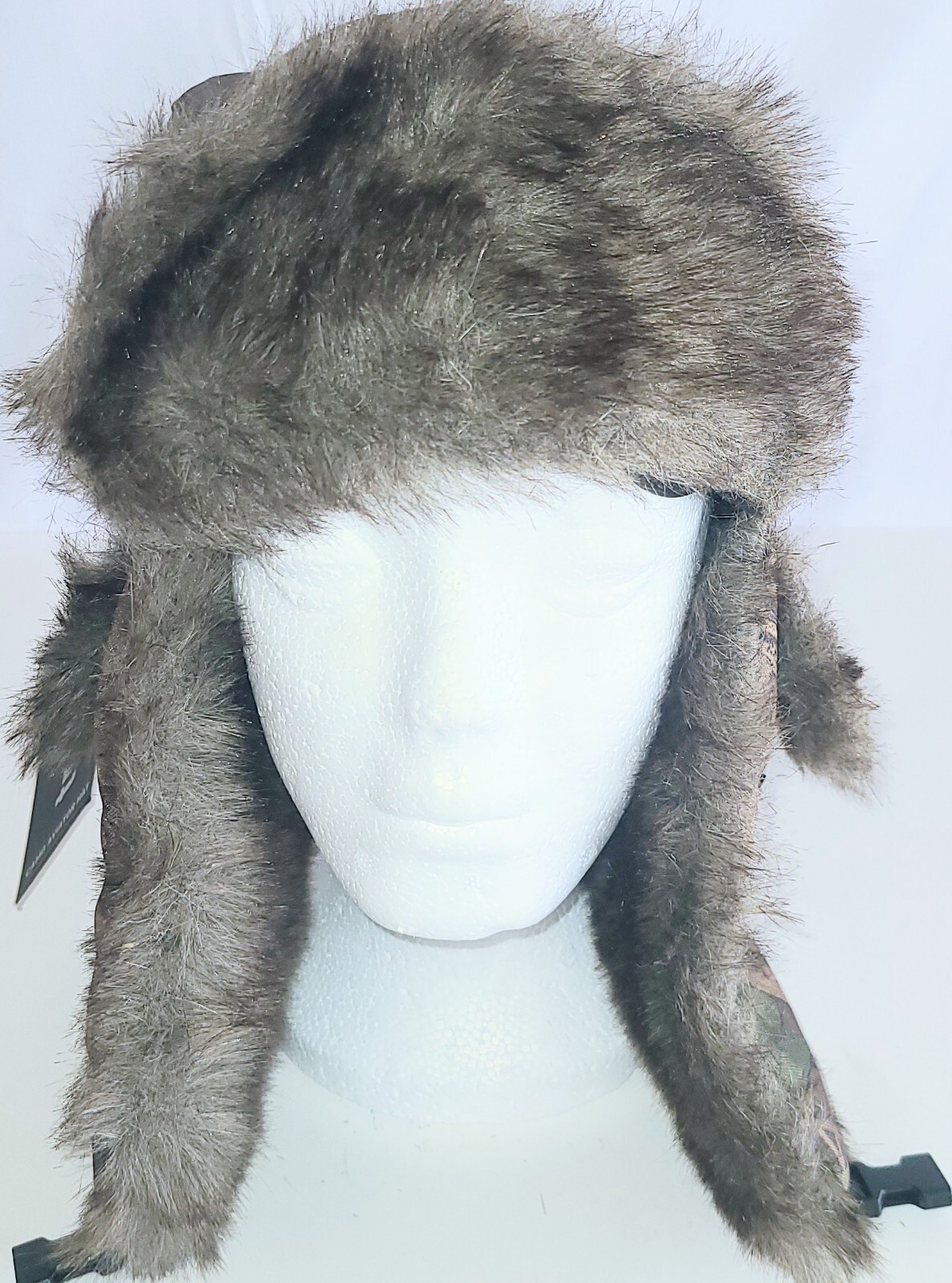 Tru Fit Camouflage Aviator Trapper Hat Fur Lined One Size Unisex NWT