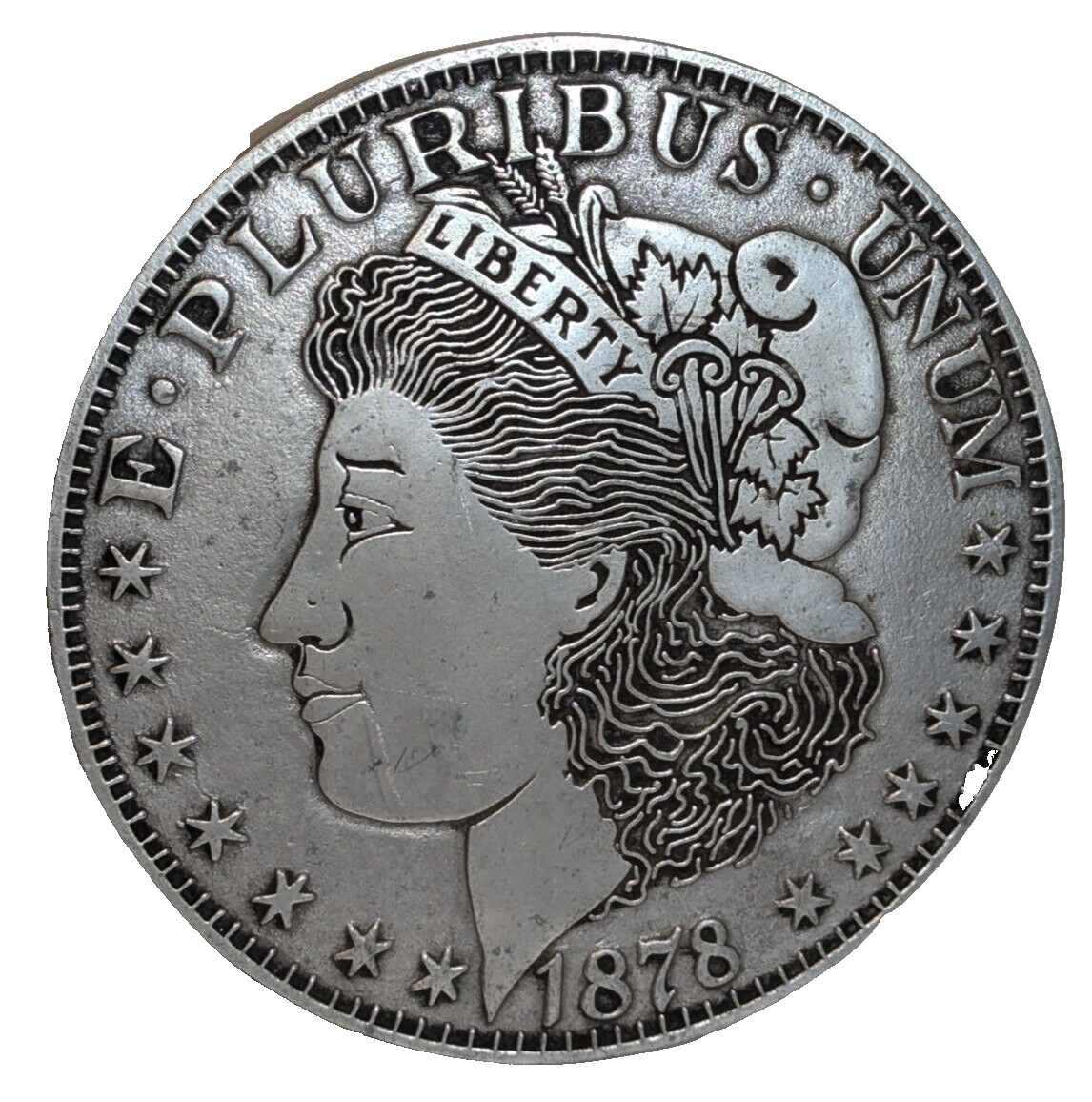 Cast Aluminum 1878 Morgan Silver Dollar 11 1/2 The Olde Bradford Co. Marked "B"