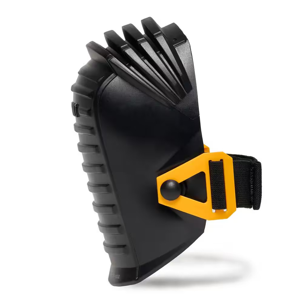 Waterproof Black Knee Pads with Flexible Accordion Construction