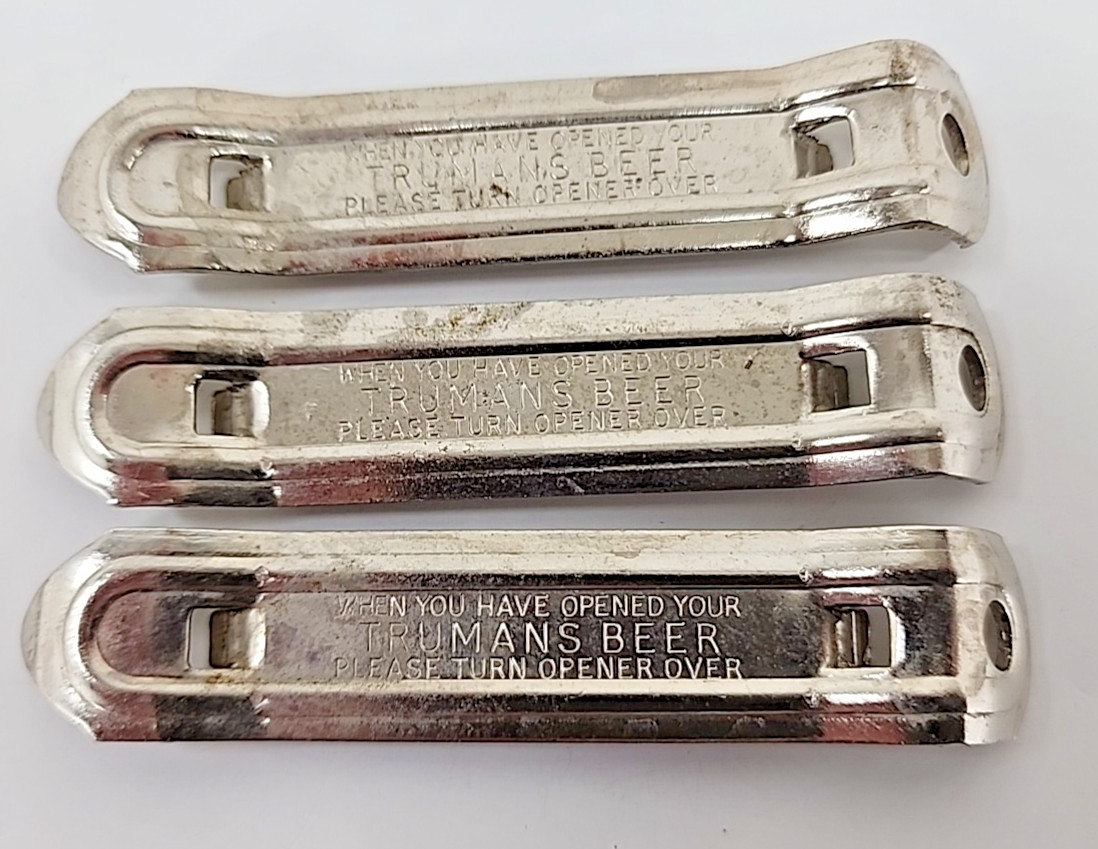 Lot of 3  TRUMANS  Beer Bottle Can Opener London Metal Advertising Vintage