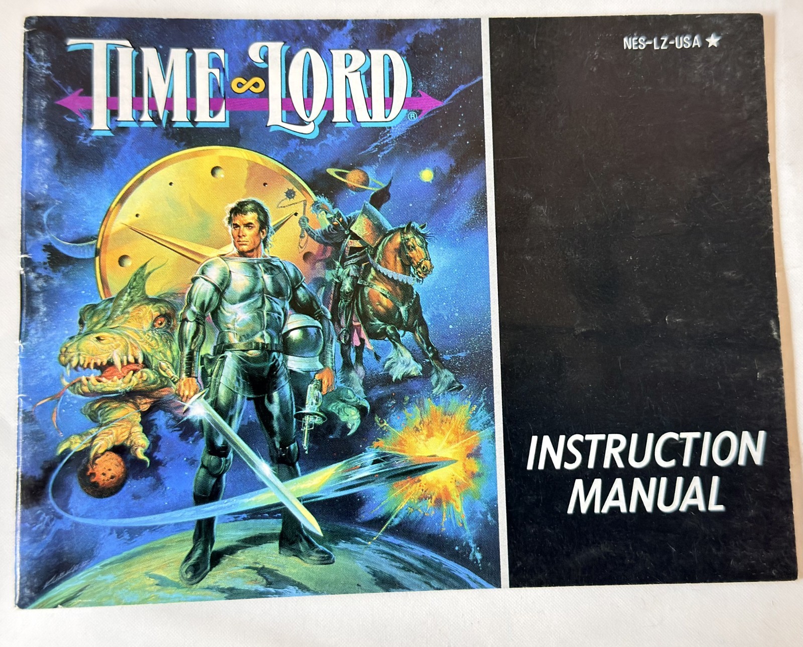 NES- TIME LORD- Manual Only- Good Condition-Oval Seal