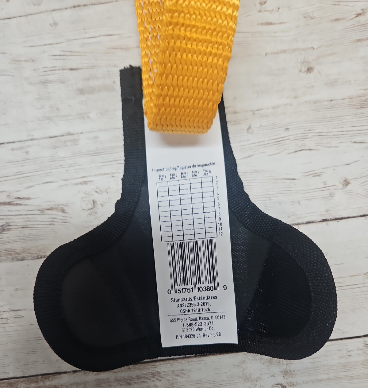 Werner C111104 4ft Web Positioning Lanyard 1in Polyester Web 2 Snap Hooks