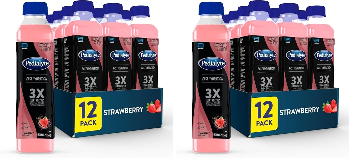 Electrolyte Solution Strawberry Hydration Drink 12 bottles half liter each