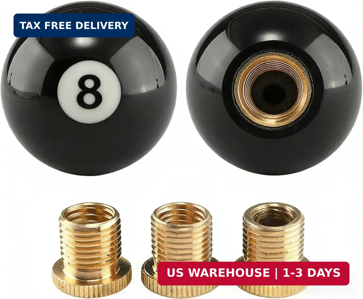 Car Black 8 Billiard Ball Gear Shift Knob, 8-Speed Universal Car Shift Head | Wi