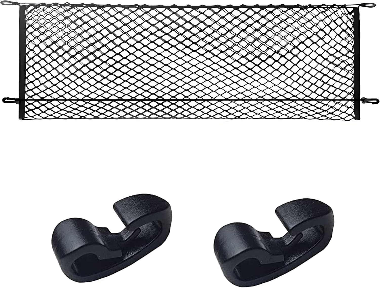 Cargo Net Compatible with 2019 to 2025 Forester, Black, Nylon/Polyester, Hook Fa