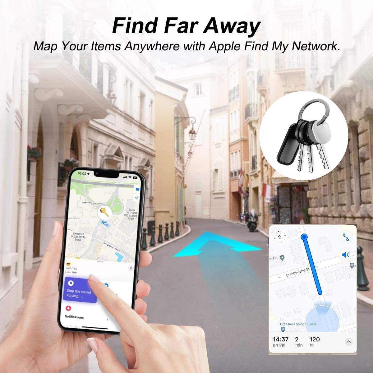 Air Tracker Tags-4 Pack [Apple MFi Certified] - Smart Bluetooth Tracker Tags