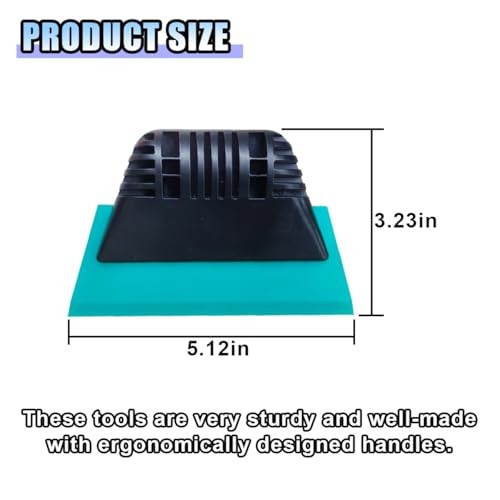 Small Squeegee, PPF Window Tint Squeegee, Rubber Non-Slip Handle Tint Blue
