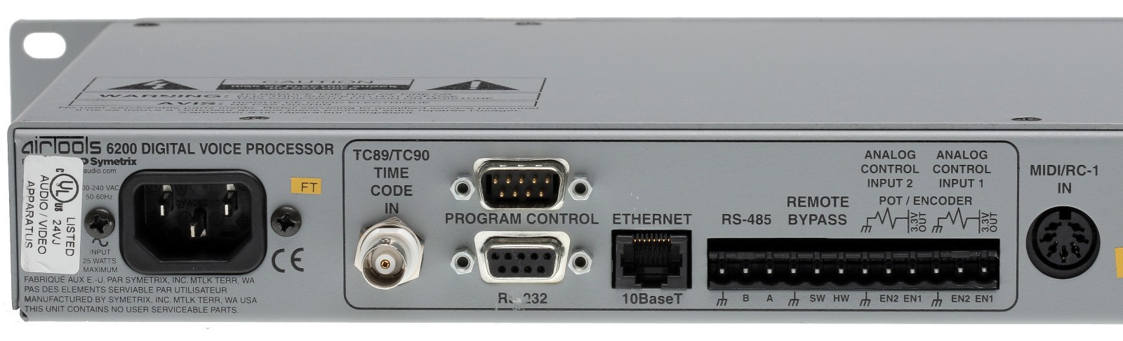 Airtools Symetrix 6200 Digital Mic Preamplifier Voice Speech Processor Voiceover