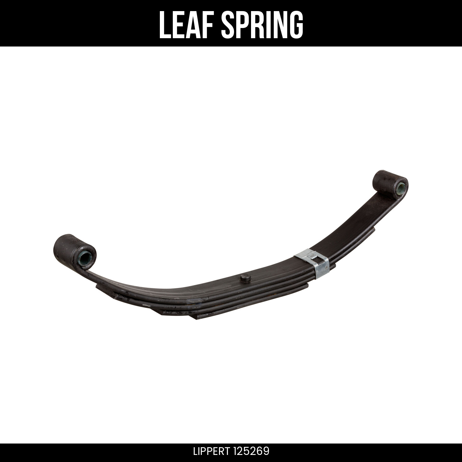 CURT Leaf Spring, Double-Eye, 1.4K lbs, RV Suspension, 21 Inch Length, 125269