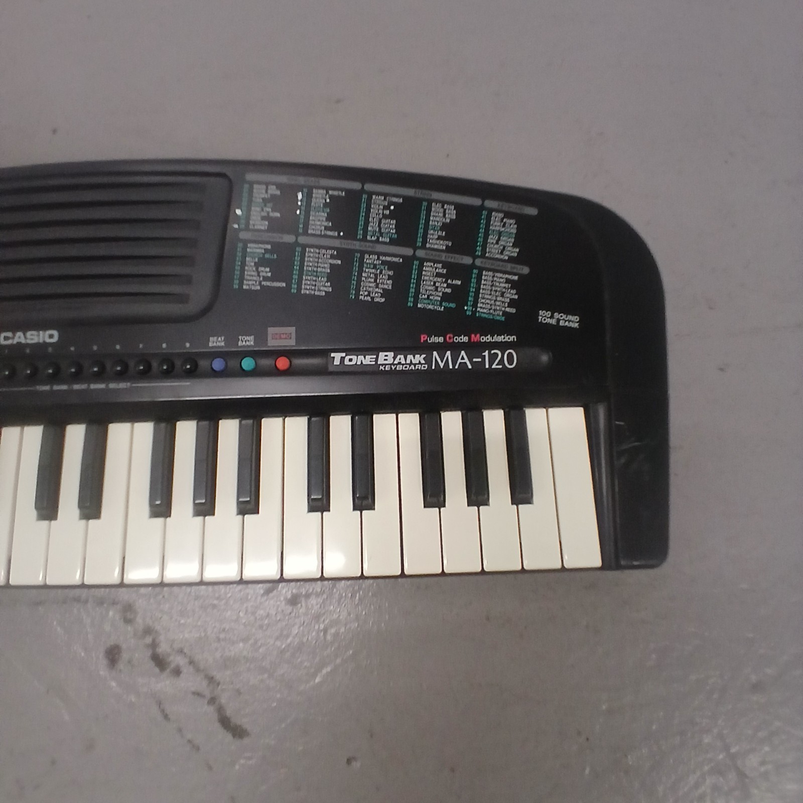 Casio MA-120 Electronic Keyboard Tested And Works.