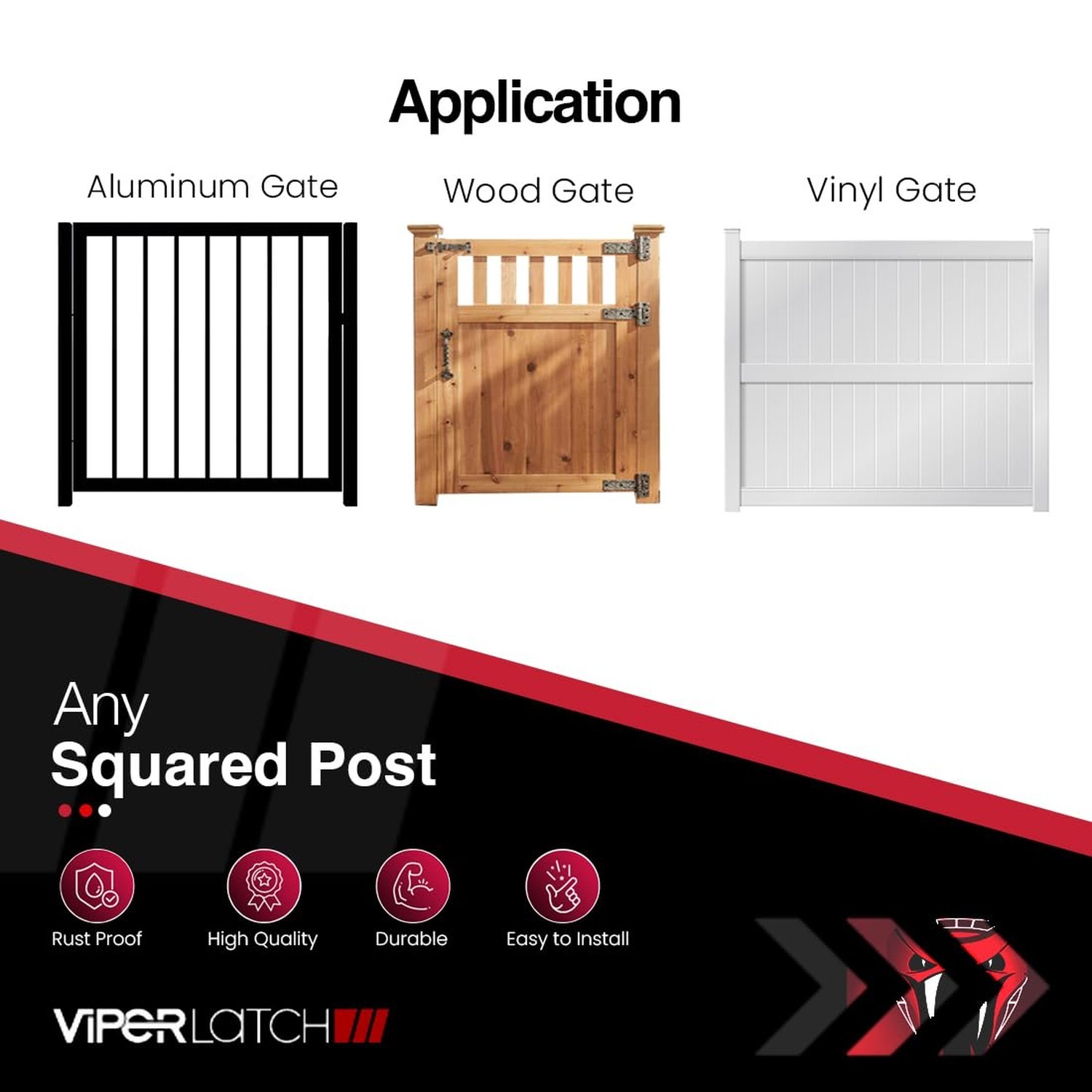 Safetech Hardware ViperX1 Gravity Gate Latch | One-Side Entry Keyed Lock | 2 ...