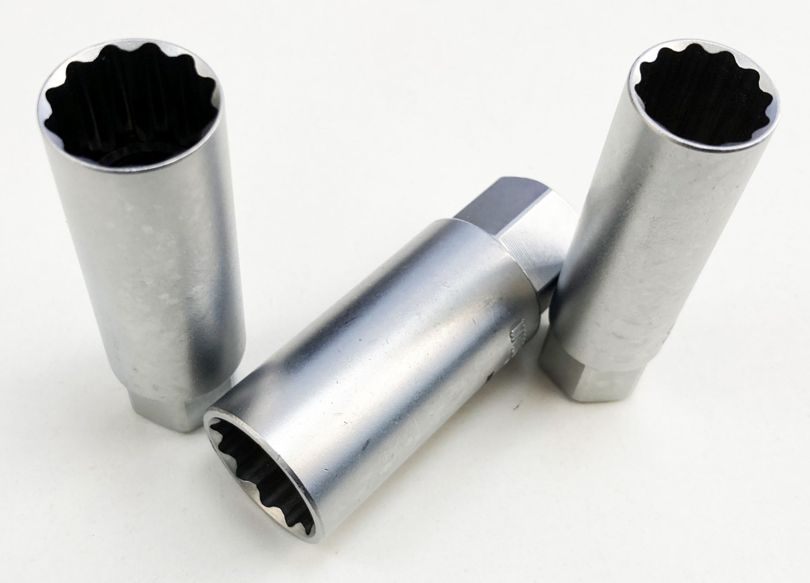 Elite 3pc Spark Plug Socket Set 3/8" Thin Wall 14mm 16mm 18mm Engine Wrench Set