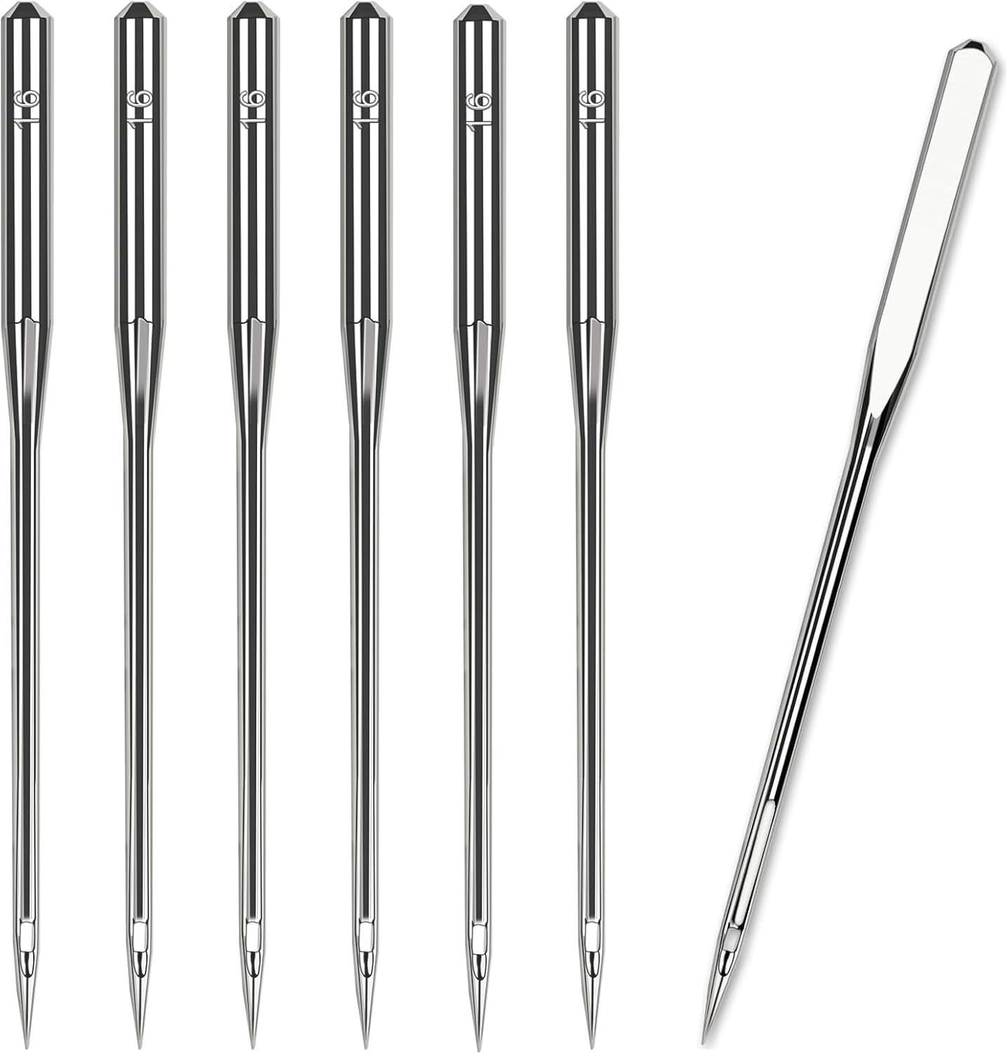 50 Pcs Size 100/16 Universal Leather&Jeans Sewing Machine Needles, Heavy Duty Ma