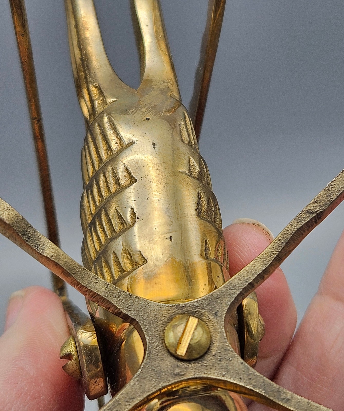 Brass Grasshopper Figurine