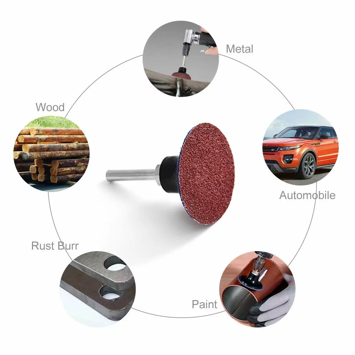 51x 2 inch 36 60 80 120 240 Grit Roll Lock Die Grinder Quick Change Sanding Disc