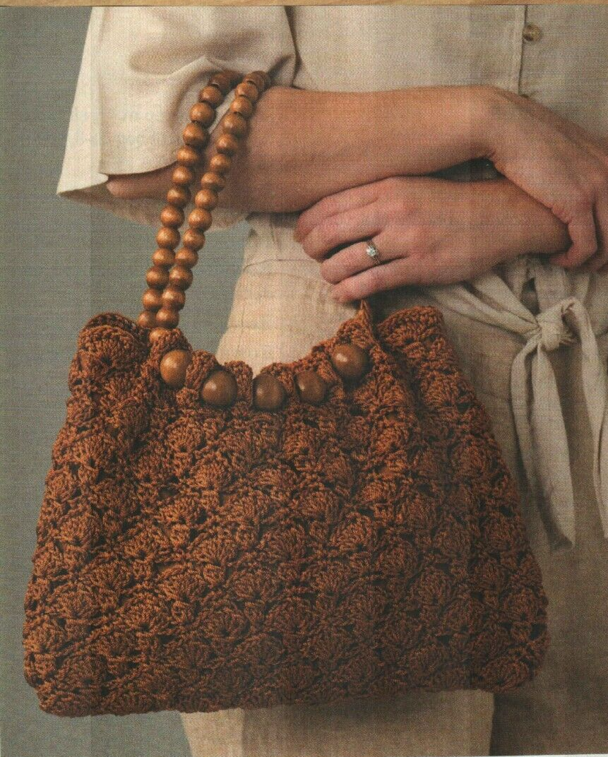 CLEVER CLUSTERS BAG PURSE HANDBAG CROCHET PATTERN INSTRUCTIONS